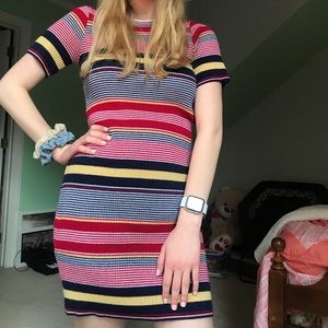 Stripped fitted dress